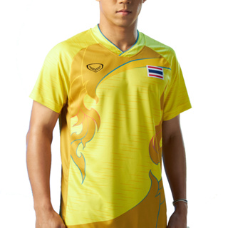 GRAND SPORT เสื้อแข่งขันแบดมินตันชาย คอวีแขนสั้น แกรนด์สปอร์ต ซีเกมส์ 2023 รหัส : 072062