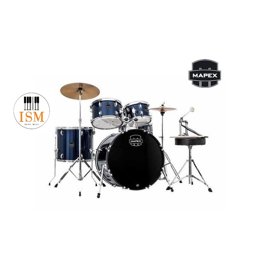 Mapex กลองชุด 5 ใบ Acoustic Drumset 5 Pieces รุ่น Pordigy สี Royal Blue