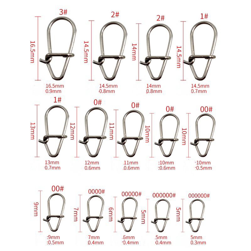 กิ๊บตีเหยื่อปลอมสแตนเลส 304 แพคละ 10 ชิ้น แข็งแรง ทนทานไม่เป็นสนิม มีให้เลือกมากที่สุดส่งจากไทย