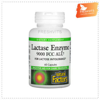 Natural Factors,Lactase Enzyme, 9,000 FCC ALU, 60 Capsules