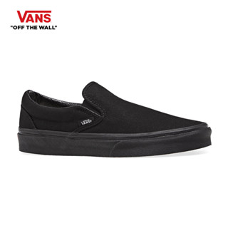 VANS CLASSIC SLIP-ON - BLACK/BLACK  รองเท้า ผ้าใบ VANS ชาย หญิง