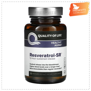 Quality of Life,Resveratrol-SR, 150 mg, 30 Vegicaps