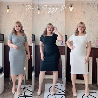 🔥Plussize🔥เดรสคนอ้วน🔥 Freesize 40-48