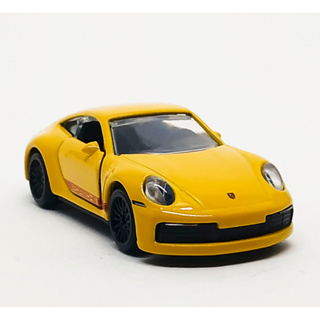 Majorette Porsche 911 Carrera S - Red Stripe Side Yellow ล้อ 7VSBGL Scale 1/60 (8cm) ไม่มี package