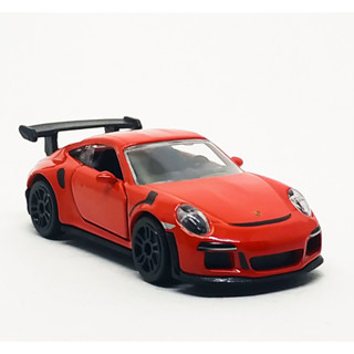 Majorette Porsche 911 GT3 RS - Black Spoiler Dark Red ล้อ D5SB Scale 1/62 (8cm) ไม่มี package