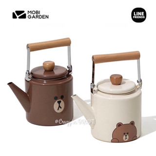 CAMPING ENAMEL KETTLE• กาต้มน้ำหมีบราวน์