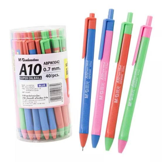 (USP) พร้อมส่ง (กระปุก40ด้าม) แท้100% M&G A10 , A14 , A15 , A17 , A18 ปากกาลูกลื่น แบบกด ปากกาหมึกน้ำมัน 0.7mm.