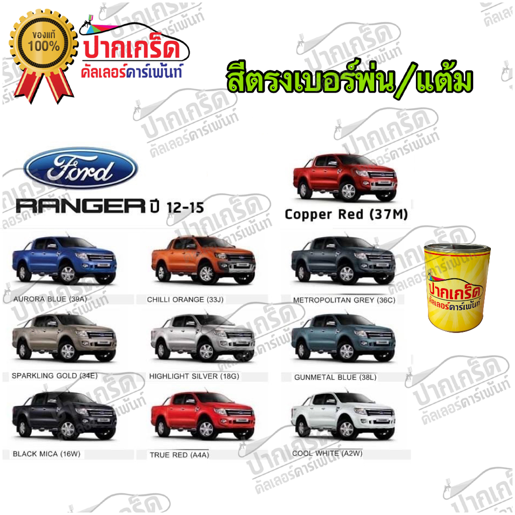 สีตรงเบอร์ รถยนต์ FORD สีพ่นรถยนต์2K กาพ่น แต้ม 2K