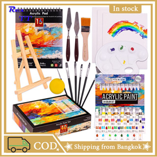 Rex TT New 40 PCS acrylic paint set art acrylic painting brush 24 colors 12ml acrylic paint