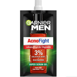 Garnier Acno Fight Super Serum Gel 7ml เซรั่มบำรุงผิวหน้า สิว ผู้ชาย bellezzamart