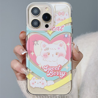 ❤️จัดส่งทันที❤️คสไอโฟน11/12/13/14 Pro max คสไอโฟน 14 sweet kitten Cute Case For iPhone 11,12,13,14,14PM,13PM