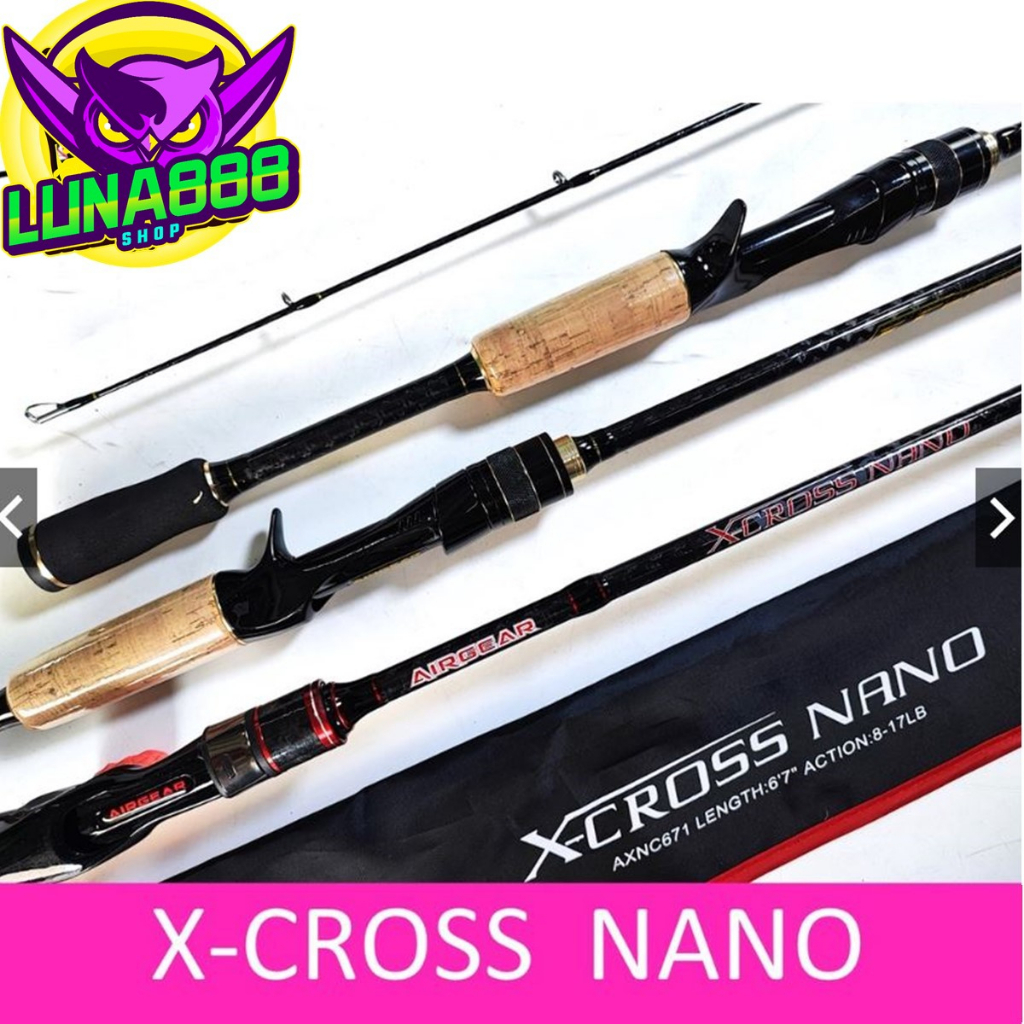 คันเบ็ด X Cross Nano Airgear By  BPO กราไฟท์แท้ 1/2ท่อน เวท 8-17/10-20lb