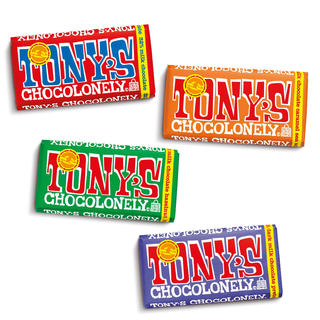 Tony's Chocolonely Milk Chocolate Block, ช็อกโกเเลตเเท้จากเบลเยี่ยม 180 g