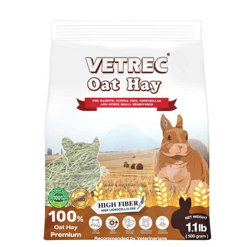 พร้อมส่ง! Vetrec Oat Hay หญ้าโอ้ต ขนาด 500g