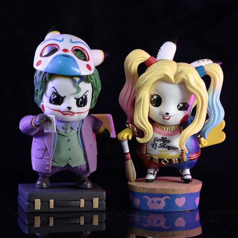 Pokemon ปิกาจู อยากเป็น Joker Harley Quinn Costume PVC Figure 12 cm