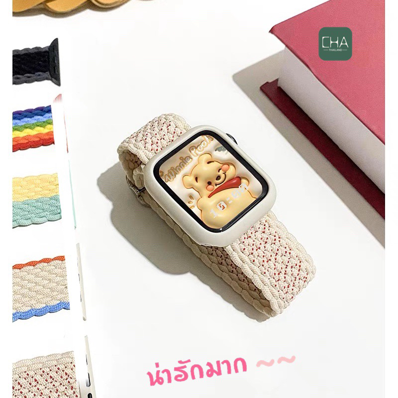 2สี สายยืดเเท้ SW สายนาฬิกา watch ultra11 10 9 8 7 6 se 5 4 3  smart watch ปรับง่าย 41/44/45/49/46mm strap smart watch