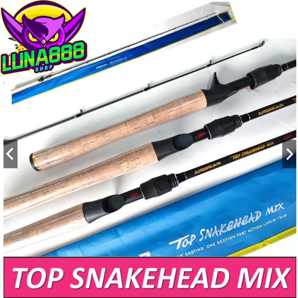 คันเบ็ดตกปลา คัน Airgear Top Snakehead extra mix ด้ามก๊อก/Top Snake head ด้ามยาง bpo ไกด์10 กราไฟท์ 