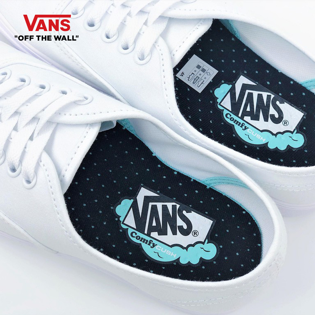 VANS COMFYCUSH AUTHENTIC - (CLASSIC) TRUE WHITE/TRUE WHITE รองเท้า ผ้าใบ VANS ชาย หญิง