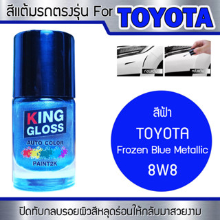 สีแต้มรถยนต์สำหรับ TOYOTA สีฟ้า Frozen Blue Metallic 8W8