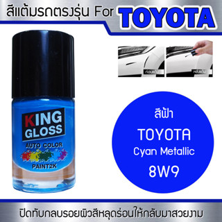 สีแต้มรถยนต์สำหรับ TOYOTA สีฟ้า Cyan Metallic 8W9