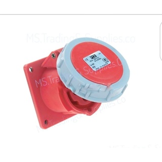 Haco 3142-6Vเต้ารับแบบฝังทรงตรง ชนิดกันน้ำFlanged Sockets Straight IP67เพาเวอร์ปลั๊ก กันน้ำตัวเมียติดผนัง รุ่นฝังตรง 4ขา