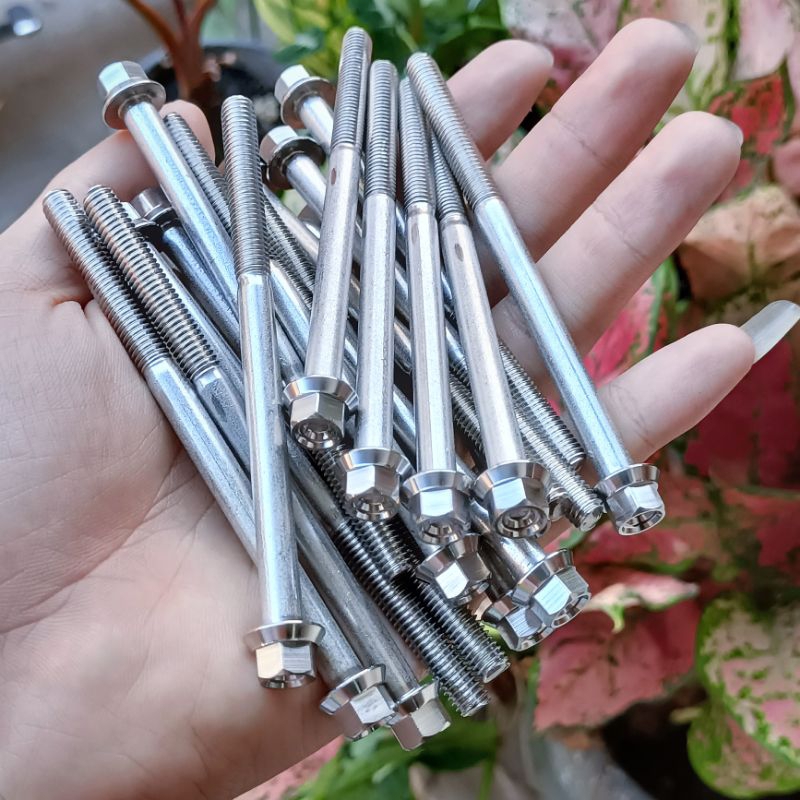 [ราคาส่ง] น๊อต M6x95 สแตนเลส กลึง หัวเหลี่ยม CNC-C1 เฮงสกรู (ราคาต่อ1ตัว)
