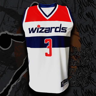 เสื้อบาส เสื้อบาสเกตบอล NBA Washington Wizards ทีม วอชิงตัน วิซาร์ดส์ #BK0051 รุ่น Association Bradley Beal#3 ไซส์ S-5XL