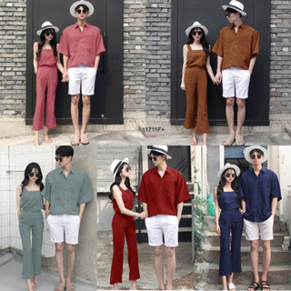 MM11711 เสื้อเชิ้ตสีพื้น แขนสั้น แบบทรงตรง (ผู้หญิงTW11464)	Solid color shirt, short sleeves, straight cut (Women TW1146