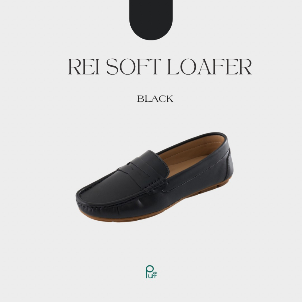 Loafers & Boat Shoes 1984 บาท PUFFSHOES.OFFICIAL : NEW REI LOAFER Black Women Shoes