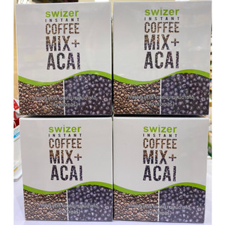 "กาแฟ ผสมอาซาอิเบอร์รี่" Swizer Coffee Mix+ Acai 10ซอง/กล่อง ขับล้างสารพิษ ดักจับไขมัน detox