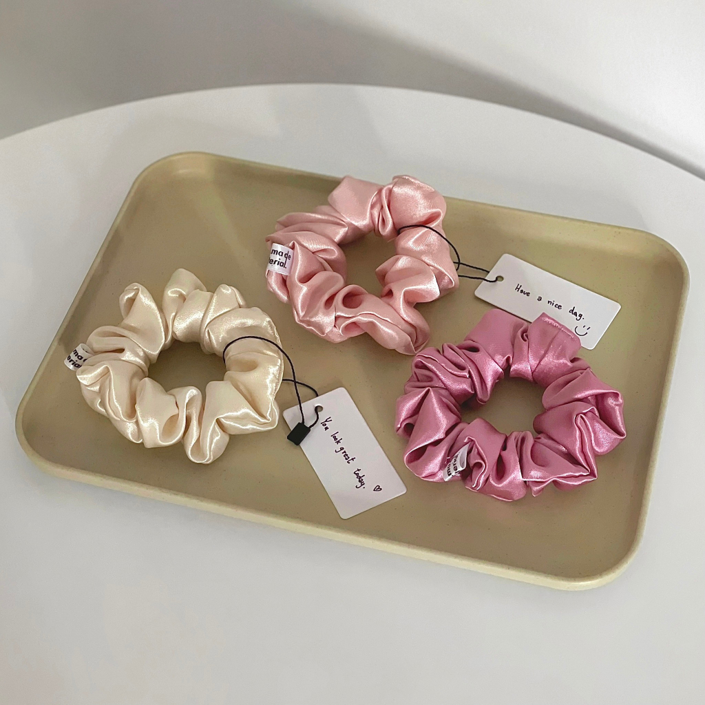 mate.made.material | (สีที่ 21-40) Satin Scrunchies ยางรัดผม