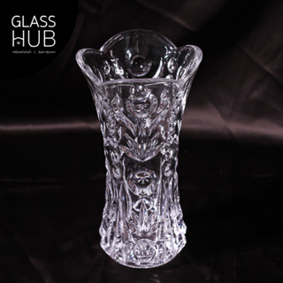 GLASS HUB (AMOR)  - Vase 300 LZ - แจกันแก้ว ลายคริสตัล เจียระไน เหมาะสำหรับใส่ดอกไม้ ตกแต่งบ้าน เพื่อความสวยงาม