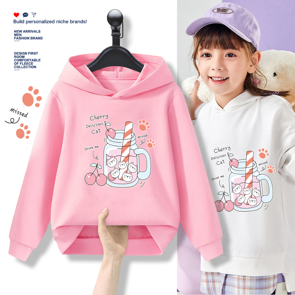 E431 เสื้อกันหนาวเด็ก เสื้อแขนยาว สำหรับเด็กหญิงและชาย งานพิมพ์ลายลายการ์ตูนน่ารัก