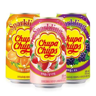 น้ำผลไม้เกาหลีผสมโซดา จูปาจุ๊ปส์ Chupa Chups Drinks Sparkling Soda 345ml 츄파춥스 스파클 from korea