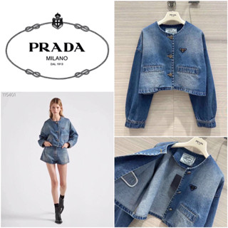 เสื้อแจ็คเก็ตยีนส์ PRADA DENIM BLOUSON JACKET