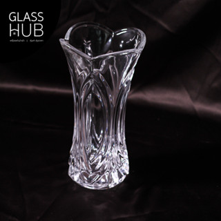 GLASS HUB (AMOR)- Vase 300 CBY - แจกันแก้ว ลายคริสตัล เจียระไน เหมาะสำหรับใส่ดอกไม้ ตกแต่งบ้าน เพื่อความสวยงาม