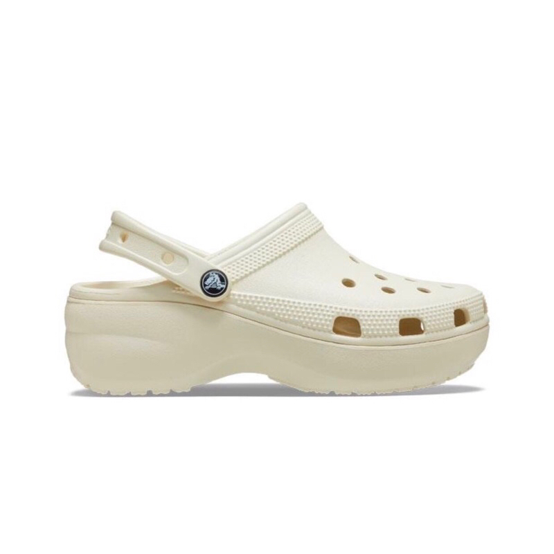 crocs platfrom สี bone มือ1 ป้ายห้อย w8(38-39) ของแท้ล้านน%%%%