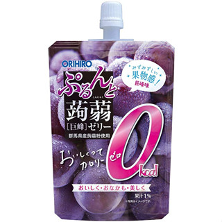 Orihiro Purun To Konnyaku Jelly 0kcal Kyoho เครื่องดื่มเยลลี่องุ่น 130 กรัม X 8 ถุง ส่งตรงจากญี่ปุ่น