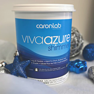 แว็กซ์กำจัดขน CARONLAB VIVA AZURE SHIMMER HARD WAX 400g/800g ฮาร์ดแว็กซ์ เนื้อใส WAX ขนแข็ง หนา สั้น