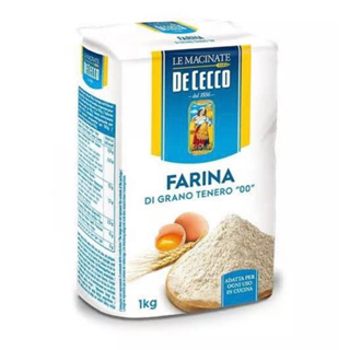 Dececco Farina flour 1kg.เบอร์00 แป้งสาลีดูรัม100% สำหรับทำพาสต้าเส้นสด นำเข้าจากอิตาลี🇮🇹