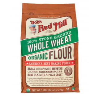 Bob’s red mill whole wheat organic flour 2.27kg. แป้งสาลีโฮลวีท ออร์แกนิค 2กิโล นำเข้าจากอเมริกา🇺🇸