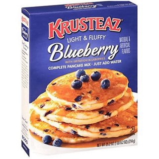 Krusteaz Blueberry pancake 714 g. แป้งสำเร็จรูปสำหรับทำแพนเค้กบลูเบอรีรนำเข้าจากอเมริกา