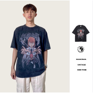 THEBOY-MAKIMA ANIME VINTAGE เสื้อยืดวินเทจลายอนิเมะ