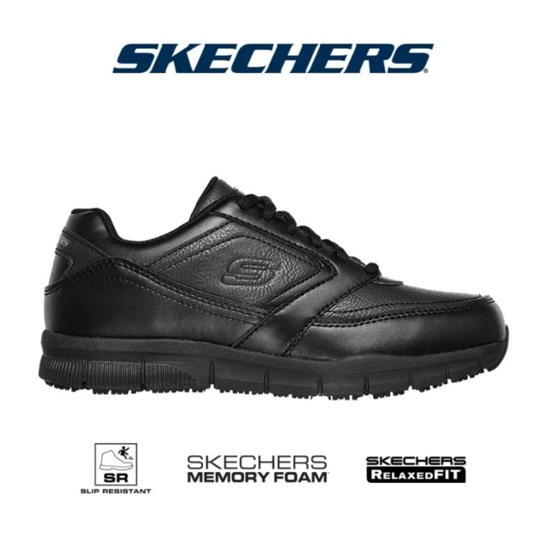 Skechers รองเท้าผู้หญิง รองเท้าผ้าใบ Women Work Nampa Slip Resistant Work Shoes
