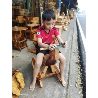 ม้าโยกไม้สัก ม้าโยกเด็ก ผู้ใหญ่ ตกแต่งคาเฟ่ ร้านอาหาร