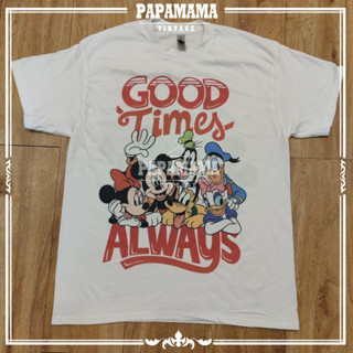 [ DlSNEY ] Mฺickey &amp; Friend  Goodtime ALWAYS DTG เสื้อการ์ตูน เสื้อวิจเทจ papamama vintage