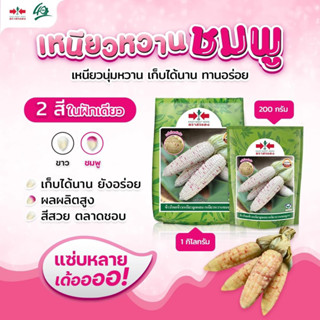 ข้าวโพดเหนียวหวานชมพู ตราศรแดง 200G &amp; 1KG