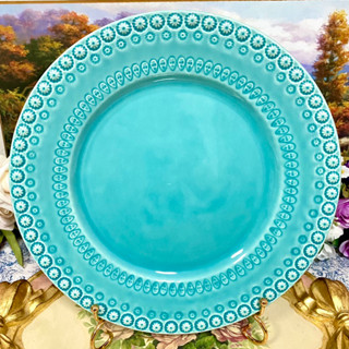 Bordallo Pinheiro Fantasy Dinner Plate Aqua Green จานดินเนอร์