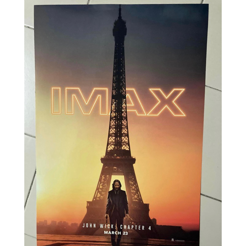 (ทักลด50%) โปสเตอร์ imax John wick4 จอร์นวิค แท้ โปสเตอร์ John wick 4