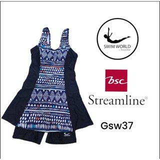 ชุดว่ายน้ำผู้หญิง swim world by BSC streamline ลดเยอะมาก(ชุดติดกัน)